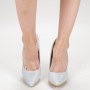 Pantofi cu Toc OL0143-1A Silver Mei