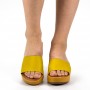 Papuci Dama cu Platforma ZX1 Yellow Mei