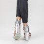 Sandale Dama cu Toc gros XKK225 Silver Mei