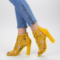 Sandale Dama cu Toc gros XKK239 Yellow (L82) Mei