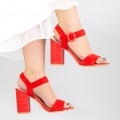 Sandale Dama cu Toc YBS76 Red (H40) Mei