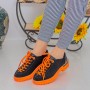 Pantofi Casual Dama MX155 Black-Orange Reina