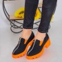 Pantofi Casual Dama MX156 Black-Orange Reina