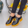Pantofi Casual Dama ZP1976 Black-Yellow (055) Mei
