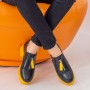Pantofi Casual Dama ZP1976 Black-Yellow Reina