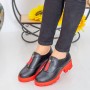 Pantofi Casual Dama ZP1976 Black-Red Reina