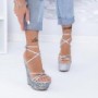 Sandale Dama cu Platforma XKK300A Argintiu Mei