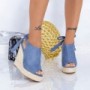 Sandale Dama cu Platforma FS25 Albastru Mei