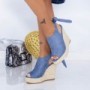 Sandale Dama cu Platforma FS25 Albastru Mei