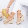 Sandale Dama cu Platforma FS12 Bej Mei