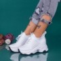 Pantofi Sport Dama cu Platforma KDN18 Alb Mei