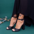 Sandale Dama cu Toc XKK110B Black Mei