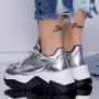 Pantofi Sport Dama cu Platforma WL259 Argintiu Mei