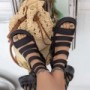 Sandale Dama cu Platforma WL223 Negru Mei