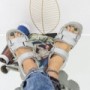 Sandale Dama cu Platforma WL233 Gri Mei